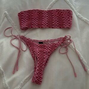 Triangl Crochet Strapless Bikini